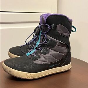 Merrell Women's Black and Purple Winter Boots